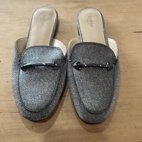 BOTKIER New York Clare Pewter Glitter Mule Loafer NWOT Size 6 - Picture 3 of 7